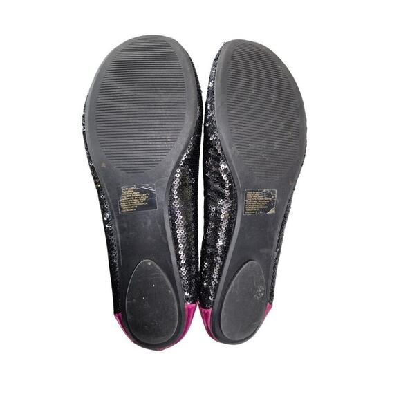 Mudd Mouse Cat Face Pink Black Sequined Ballet Flats Womens Size 9.5M Shoes - Picture 6 of 6